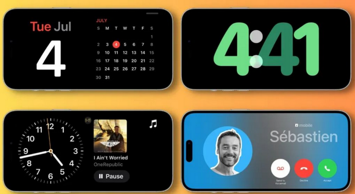 感城镇苹果手机维修分享iOS17横屏充电待机显示有什么好处 
